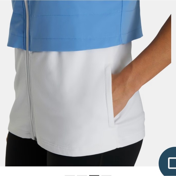 Foot Joy Women”s Insulated Blue and White Vest. Size Medium - Picture 3 of 10